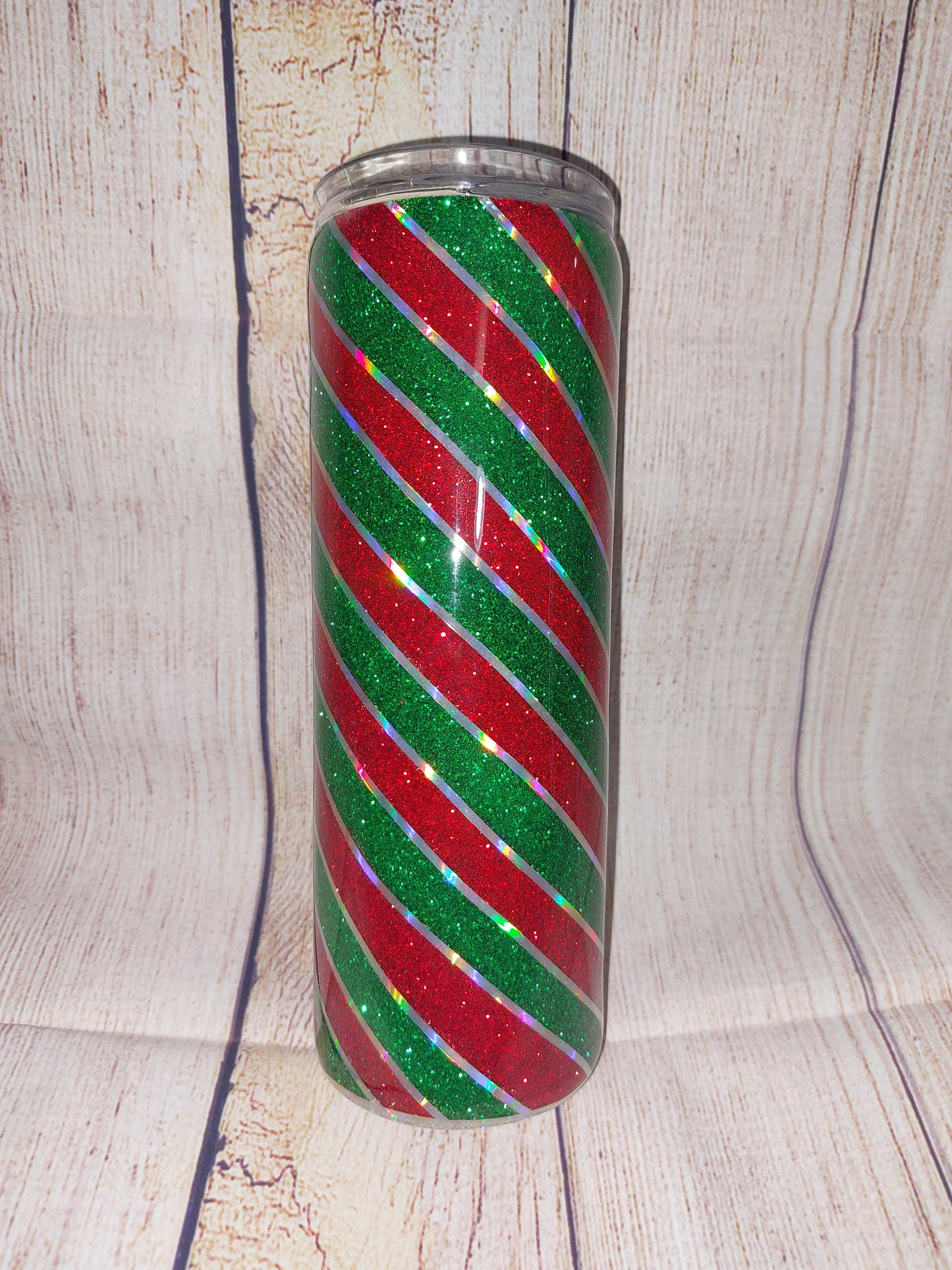 30oz Christmas stripes