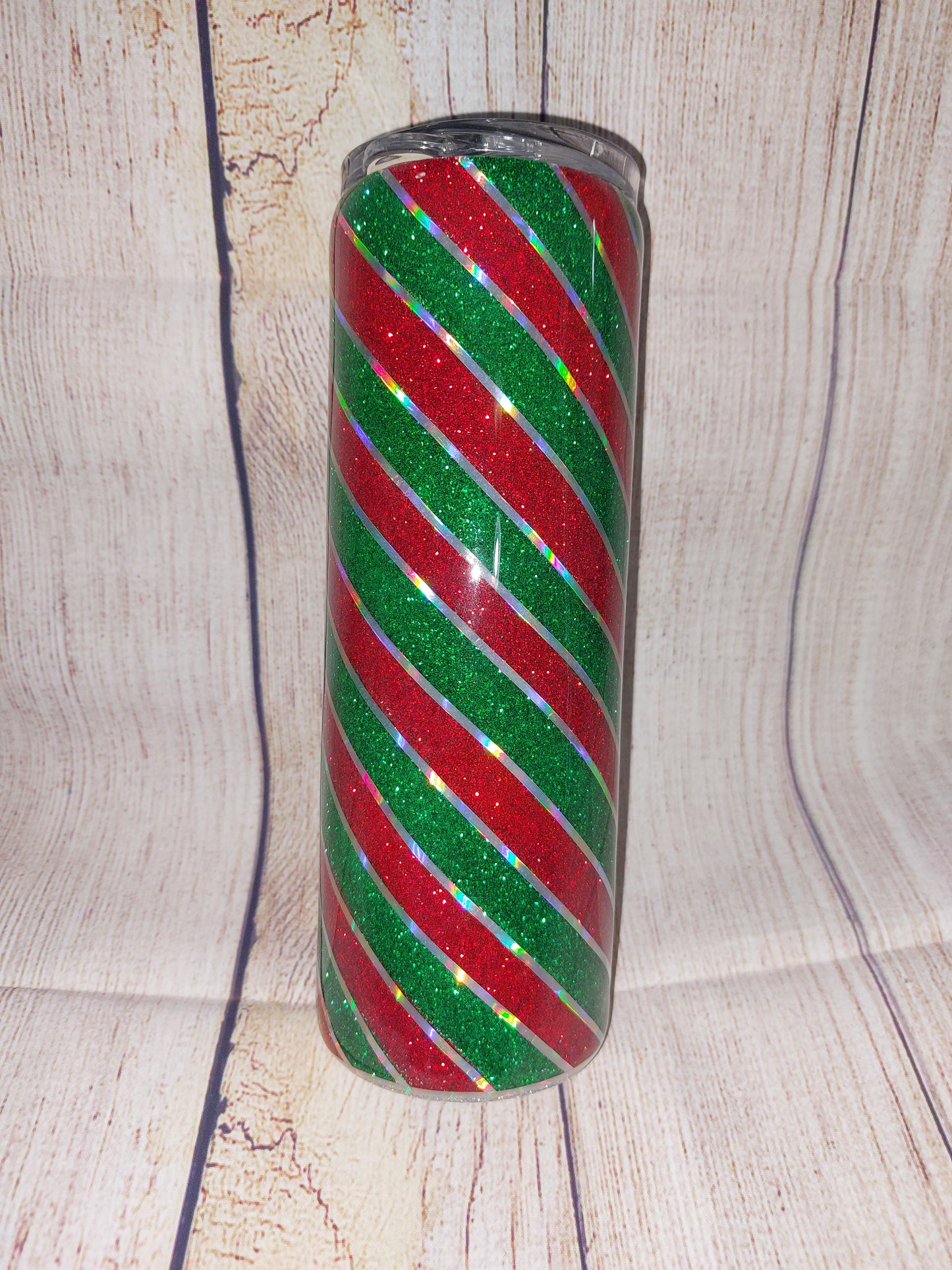 30oz Christmas stripes